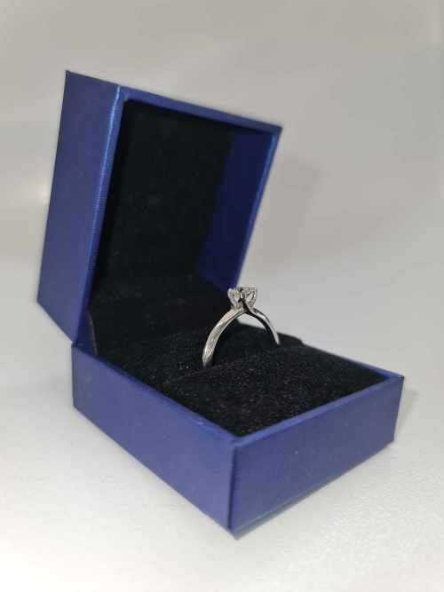 Rings 9ct White Gold Solitaire Diamond Ring incl. EGL for diamond
